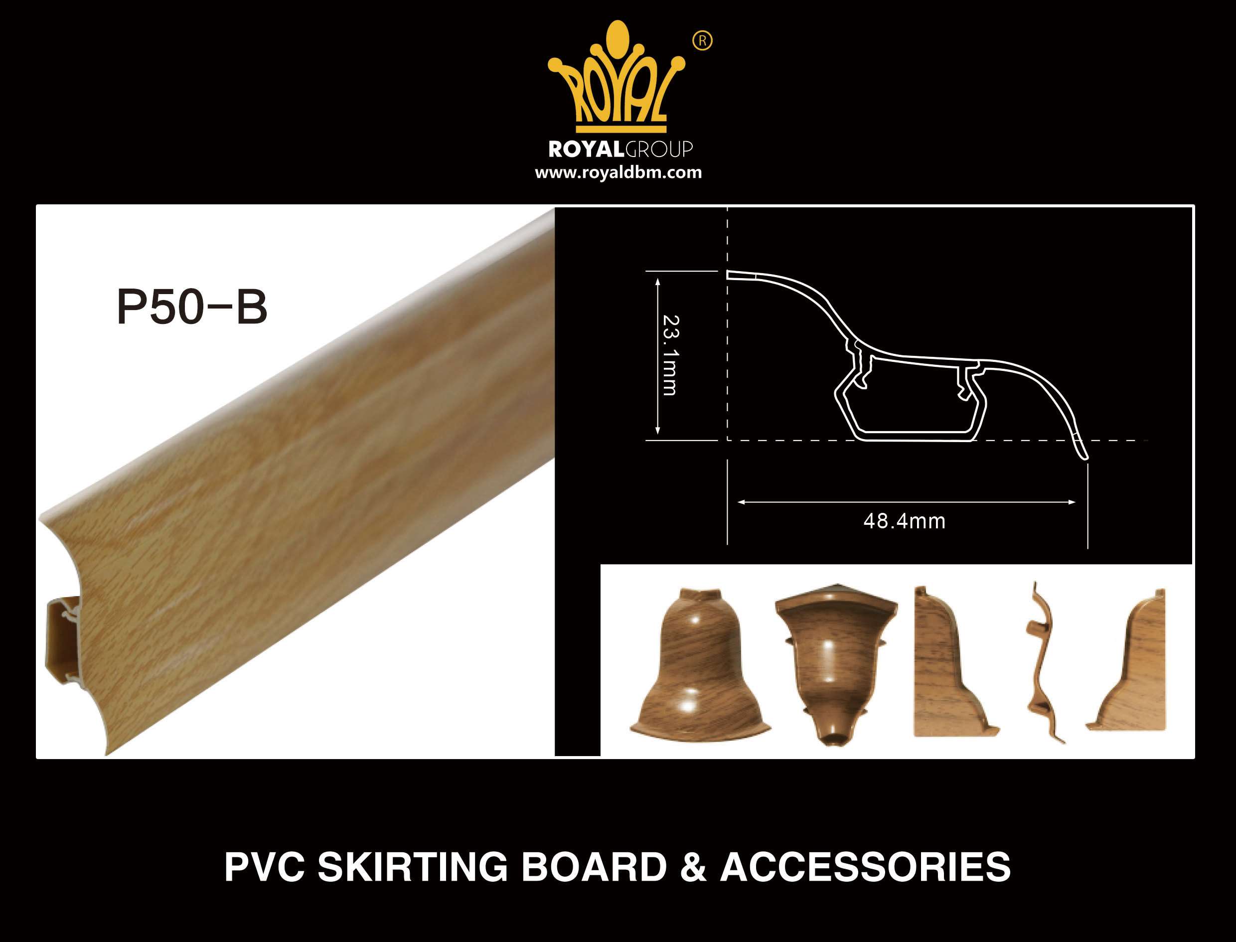 Pvc Skirting Board P50 B Royal Group